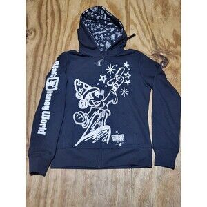 Disney Black Hoodie with White Mickey Design